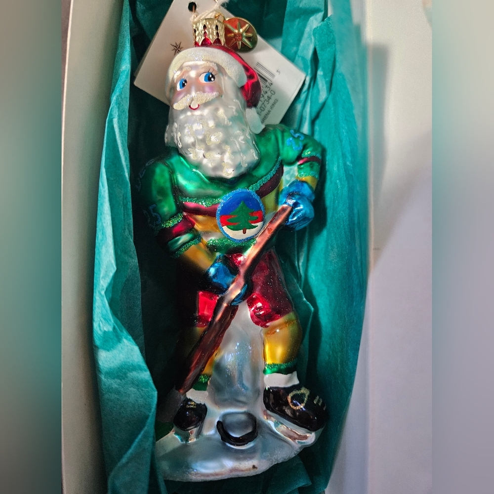 Christopher Radko Ornaments - Christmas Hockey Santa